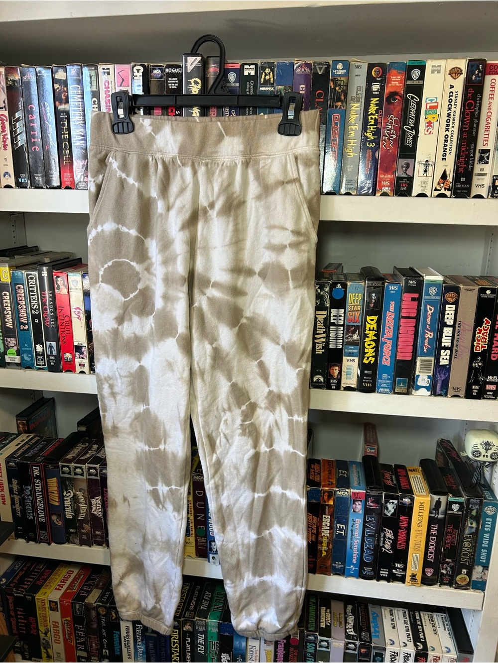 Women’s Tie-Dye Jogger Pants - Taupe/White